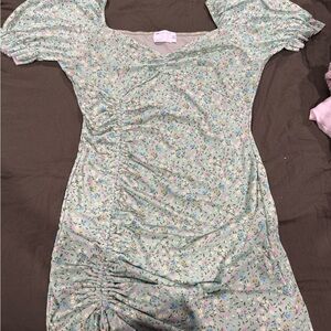 ASOS Mint Green Floral Midi Dress